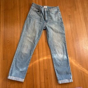 HUDSON High Rise Straight Crop Jeans in Blue